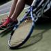 A racquet leans on a bag during a match between Huron and Pioneer on Tuesday, May 7. Daniel Brenner I AnnArbor.com